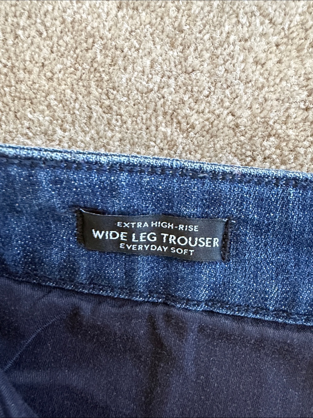 White House Black Market Dark Blue Wide-Leg Jeans - Picture 3 of 4
